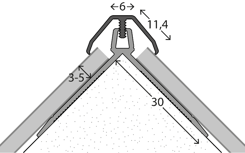 Profil für Wandpaneele Aussenecke silber 260cm