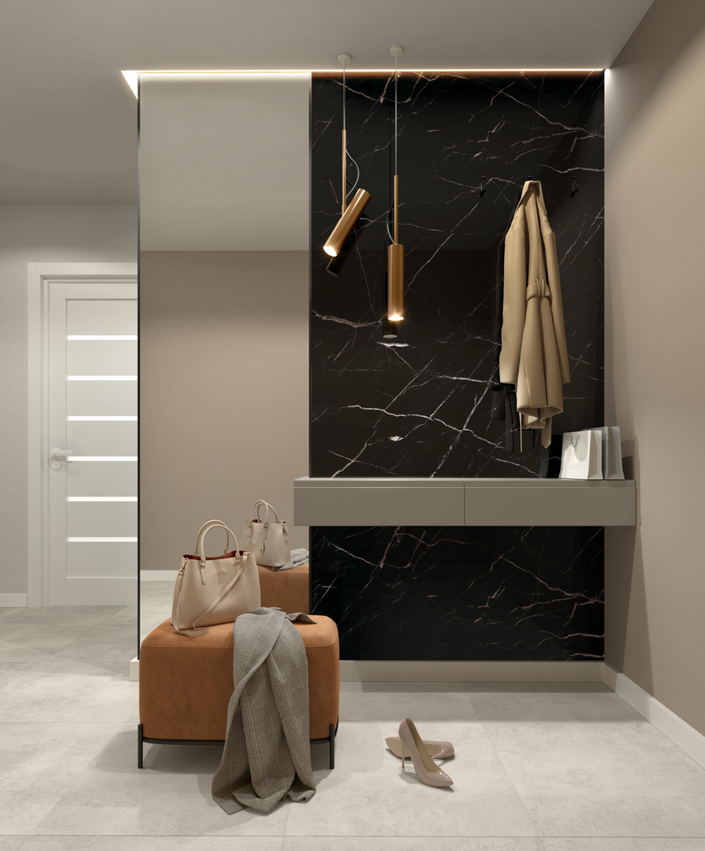 Wandpaneel Calacatta Black XXL